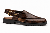 ZOLT Peshawari Croc Brown - side view